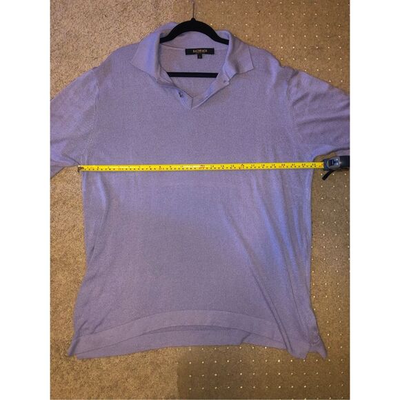 Bachrach Lavender Purple Knit Italian Polo Size Large - Picture 4 of 5